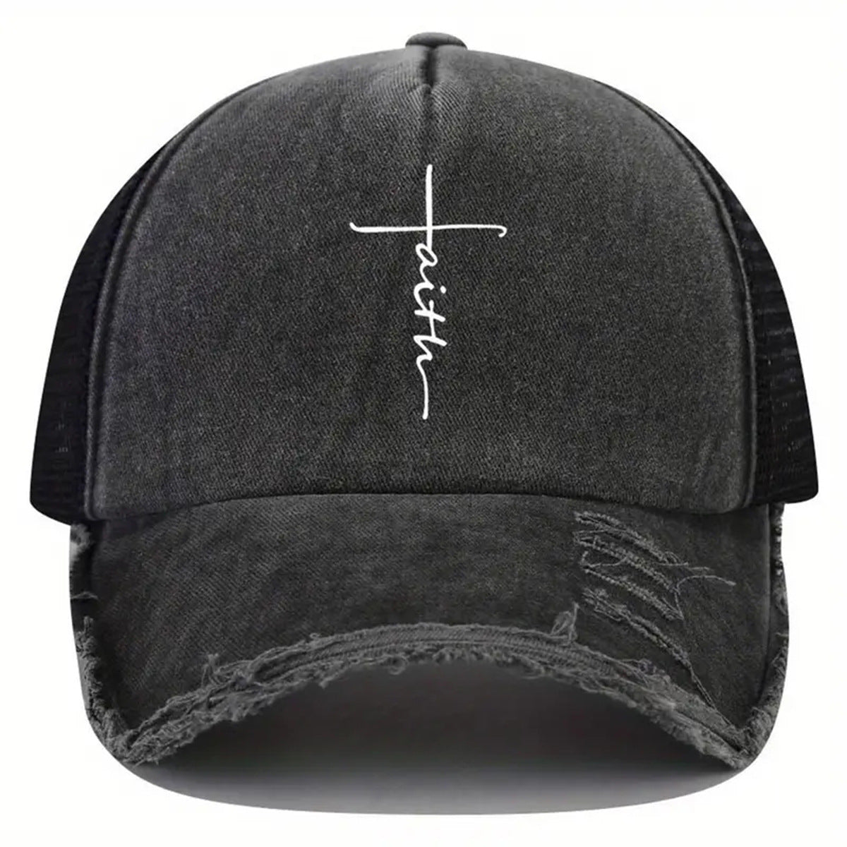 Wholesale Printed Faith Torn Baseball Cap